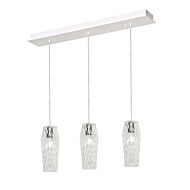 Candice 3-Light Pendant in Satin Nickel