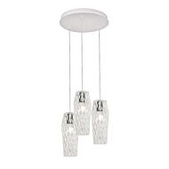 Candice 3-Light Pendant in Satin Nickel