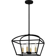 Concho Bay 4-Light Pendant in Matte Black