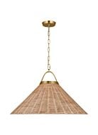 Whitby 1-Light Pendant in Burnished Brass