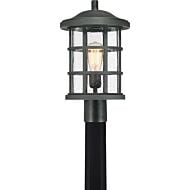 Quoizel Crusade 10 Inch Outdoor Post Light in Earth Black