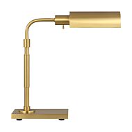 Kenyon 1-Light Task Table Lamp in Burnished Brass