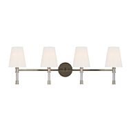 Hanover 3-Light Bathroom Vanity Light in Polished Nickel