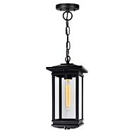 CWI Oakwood 1 Light Outdoor Black Pendant