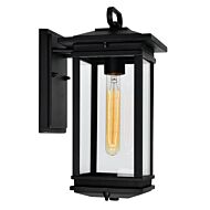 CWI Oakwood 1 Light Outdoor Black Wall Lantern