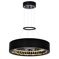 CWI Rosalina LED Chandelier With Matte Black Finish