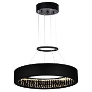 CWI Rosalina LED Chandelier With Matte Black Finish