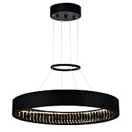 CWI Rosalina LED Chandelier With Matte Black Finish