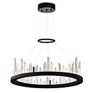 CWI Juliette LED Chandelier With Black Finish