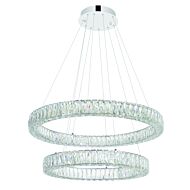 CWI Madeline LED Chandelier With Chrome Finish