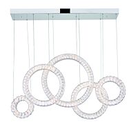 CWI Celina LED Chandelier With Chrome Finish