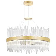 CWI Genevieve LED Chandelier With Medallion Gold Finish