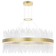 CWI Genevieve LED Chandelier With Medallion Gold Finish