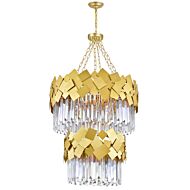 CWI Panache 10 Light Down Chandelier With Medallion Gold Finish
