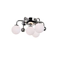 CWI Element 4 Light Flush Mount With Polished Nickel Finish