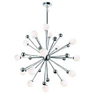 CWI Element 17 Light Chandelier With Polished Nickel Finish