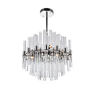 CWI Miroir 8 Light Chandelier With Polished Nickel Finish