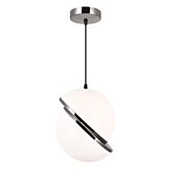 CWI Gemini 1 Light Mini Pendant With Polished Nickel Finish