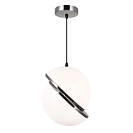 CWI Gemini 1 Light Pendant With Polished Nickel Finish