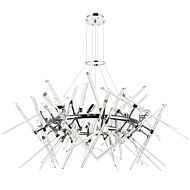 CWI Icicle 12 Light Chandelier With Chrome Finish