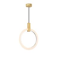 CWI Anello LED Pendant With White Oak Finish