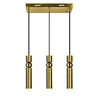 CWI Chime LED Island/Pool Table Chandelier With Brass Finish