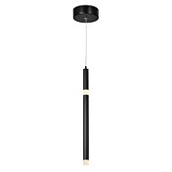 CWI Flute 1 Light LED Pendant With Black Finish