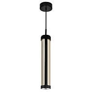 CWI Neva 3 in LED Integrated Black Pendant