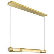 CWI Neva 36 in LED Integrated Satin Gold Chandelier