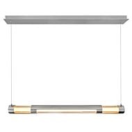 CWI Neva 36 in LED Integrated Satin Nickel Chandelier