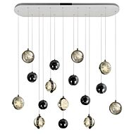 CWI Salvador 40 in LED Integrated Polished Nickel Chandelier