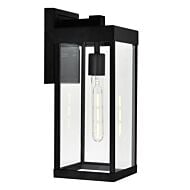 CWI Windsor 1 Light Black Outdoor Wall Light