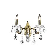 CWI Flawless 2 Light Wall Sconce With Antique Brass Finish