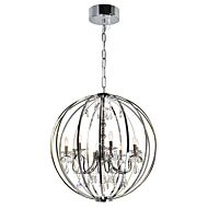 CWI Abia 8 Light Up Chandelier With Chrome Finish