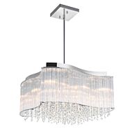 CWI Elsa 10 Light Drum Shade Chandelier With Chrome Finish