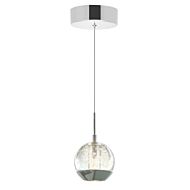 CWI Perrier 1 Light Down Mini Pendant With Chrome Finish