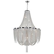 CWI Taylor 10 Light Down Chandelier With Chrome Finish