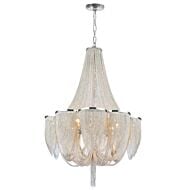 CWI Taylor 18 Light Down Chandelier With Chrome Finish