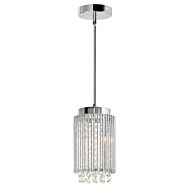 CWI Claire 2 Light Drum Shade Mini Pendant With Chrome Finish