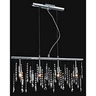 CWI Janine 4 Light Down Chandelier With Chrome Finish