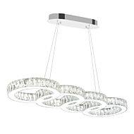 CWI Milan LED Chandelier With Chrome Finish