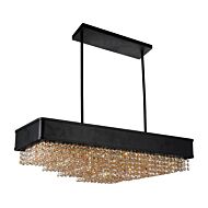 CWI Medina 10 Light Drum Shade Chandelier With Black Finish