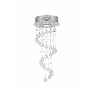 CWI Spiral 1 Light Flush Mount With Chrome Finish