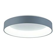 CWI Arenal LED Drum Shade Flush Mount With Gray & White Finish