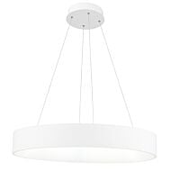 CWI Arenal LED Drum Shade Pendant With White Finish