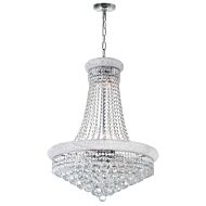 CWI Empire 17 Light Down Chandelier With Chrome Finish