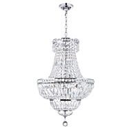 CWI Stefania 8 Light Down Chandelier With Chrome Finish