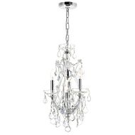 CWI Maria Theresa 4 Light Up Mini Chandelier With Chrome Finish