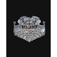 CWI Amanda 8 Light Flush Mount With Chrome Finish