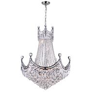 CWI Amanda 15 Light Down Chandelier With Chrome Finish